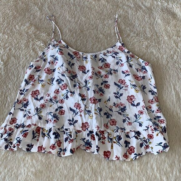 White floral print crop top - Picture 13 of 16